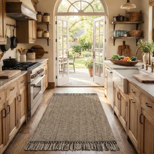 Collive 3' x 5' Indoor Entryway Rug, Boho Farmhouse Washable Kitchen Rug - Image 3