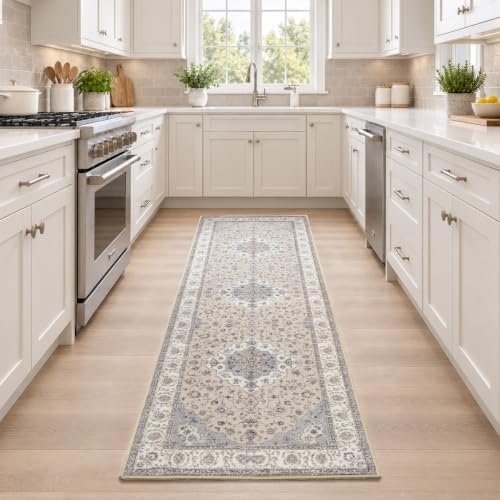 Ophanie Beige Wool Area Rugs 2x6 by Ophanie