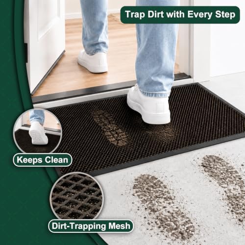 Mibao Meshy Mat Door Mat Heavy-Duty Quick-Dry Floor Mat, Sand & Dirt Trapper - Image 3