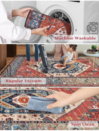 SERISSA 3x10 Washable Non Slip Boho Runner Rug - Image 4