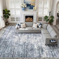 LOONGRUG 10x12 Area Rug Washable Neutral Modern Living Room Rug Navy Blue by LOONGRUG