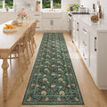 DUKINO 2x8 Runner Rug, Washable Vintage Floral Kitchen Rugs by DUKINO