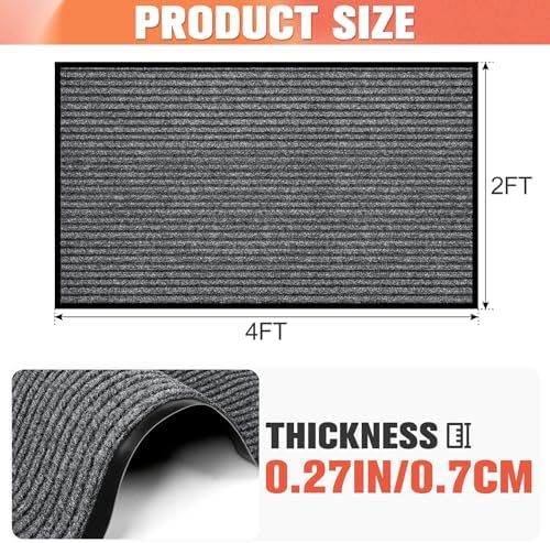 MYFAMIREA Commercial Floor Mat 2' x 4' Extra Large Front Door Industrial Rug - Image 2