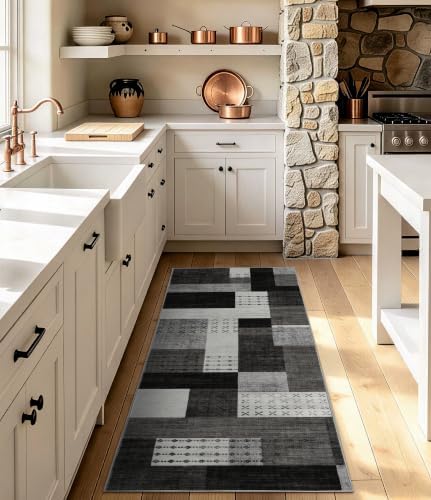 YIHOUSE 2x6 Kitchen Runner Rug Non Slip Washable, 6ft Patchwork Rug Runners - Image 7