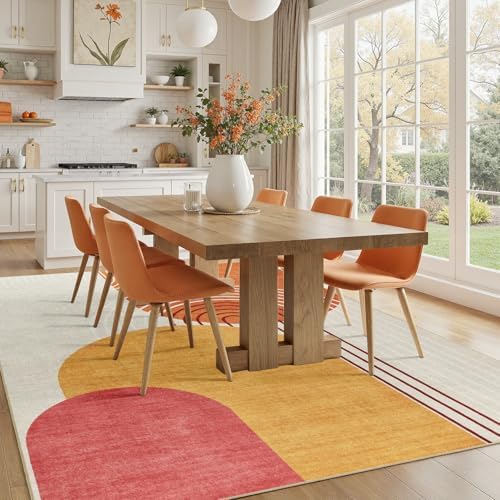DCX Abstract Washable 10x13 Rug, Non Slip Low Pile Rug - Image 3