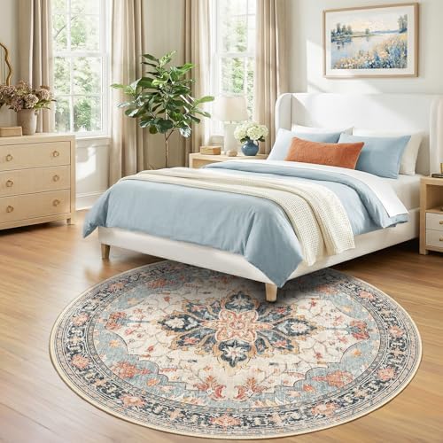 RELEANY Washable Area Rug, Round 7ft - Image 2