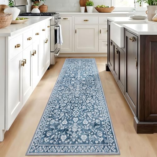 Washable Vintage 2.6x8 Runner Rug Non Slip Runners - Image 2