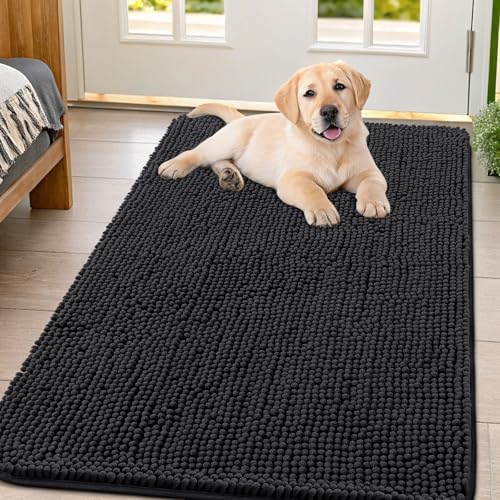 Smiry Dog Door Mat for Muddy Paws 54x32, Absorbs Moisture and Dirt Doormat by Smiry