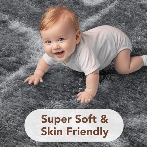 FinRèc Home 8x10 Non-Slip Fluffy Area Rugs - Image 3