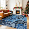Boho 4x6 Area Rugs for Bedroom Washable Modern Non-Slip Low-Pile Rug by Quntue