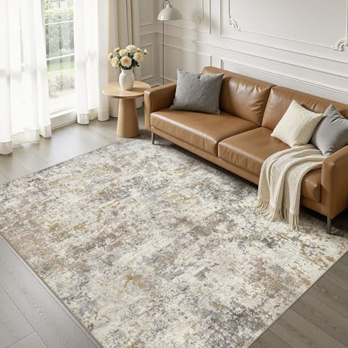 kakania Washable 5x7 Area Rug for Living Room: Abstract Modern Home Decor by kakania