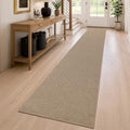 DEXI Thin Hallway Runner Rug 2'8"x14', Non Slip Entryway Rugs, Dark Beige by DEXI