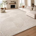 Beige Modern 9x12 Solid Color Area Rug, Washable Rugs by SWGRTCarpet