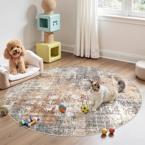 DMOYEST 5ft Round Area Rug Living Room Rugs - Image 5
