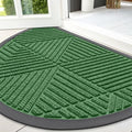 Smiry Half Circle Front Door Mat Outside Entrance, Rubber Doormat by Smiry