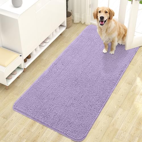 OLANLY Dog Door Mat for Muddy Paws 47x24, Super Absorbent Chenille Mud Mat by OLANLY