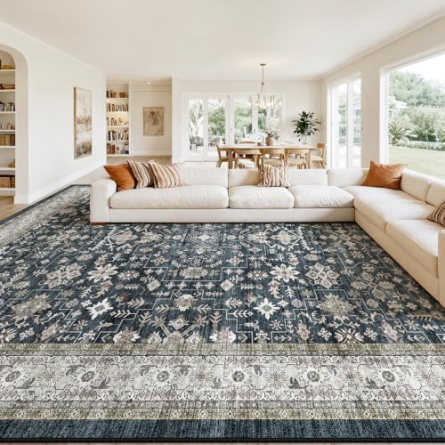 Grey Area Rug 9x12 for Living Room Bedroom - Image 2