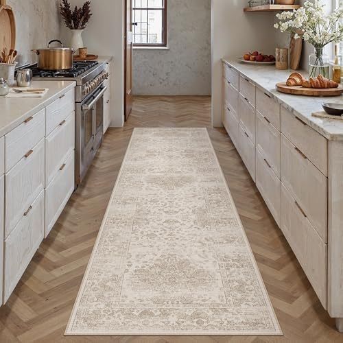 HUGEAR Light Brown 2x8 Runner Rugs Washable - Image 2