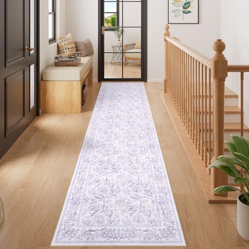 DUKINO 2x8 Runner Rug, Washable Vintage Floral Kitchen Rugs - Image 5