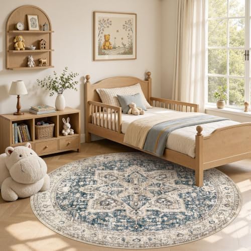 Tortania 5' Round Area Rug Living Room Rugs - Image 5