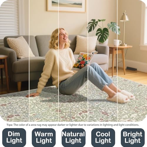 9x12 Washable Area Rugs for Living Room Soft Carpet - Image 5