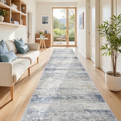 2'6 x 16' Runner Rug Non Slip, Washable Kitchen Rugs by Restydon