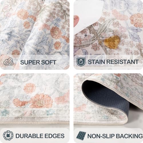 5x7 Washable Area Rugs for Living Room Soft Carpet - Image 5