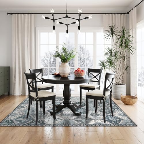 Lahome Moroccan Washable Living Room Rug, 5x8 Rugs - Image 3