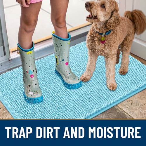 Smiry Dog Door Mat for Muddy Paws 59x32, Absorbs Moisture and Dirt Doormat - Image 3