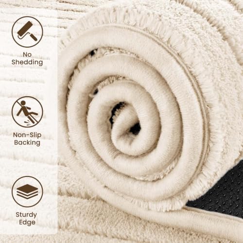 Sour Lemon 2x6 Runner Rug for Hallways Non Slip, Bedroom Modern Rugs White - Image 4