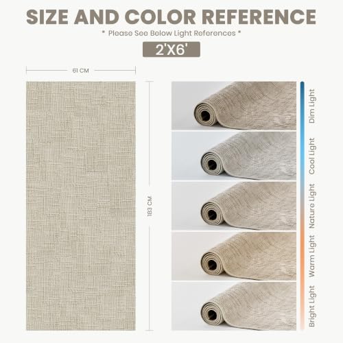 2x6 Runner Rug Non Slip, High-Low Pile Runners - Image 2