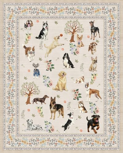 Beige Area Rug 5x7 for Bedroom Livingroom by WelcometoBabovid