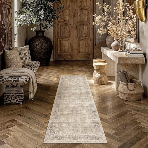 HUGEAR Beige 2x5 Neutral Runner Rugs - Image 2