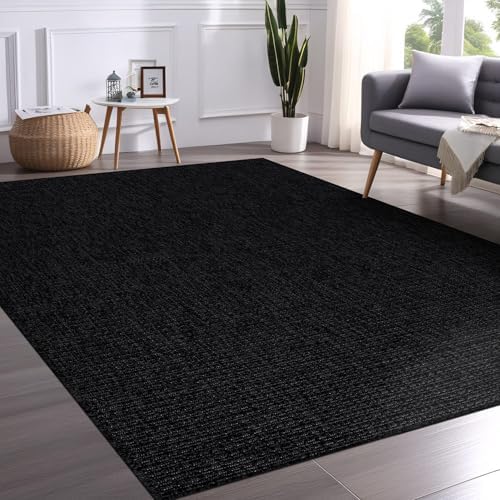Beverly Rug Easy Jute Rug 5x7 Solid Washable Durable Outdoor Indoor Area Rugs - Image 5