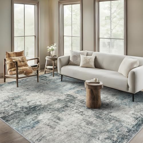 Washable Abstract 8X10 Rug: Non-Slip Area Rugs - Image 2