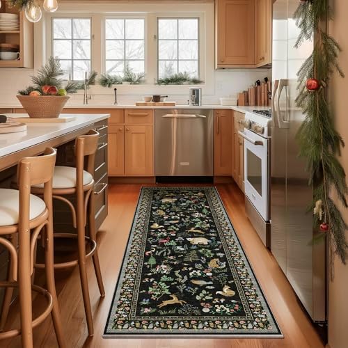 Machine Washable Kitchen Runner Rugs: 2'6"x8' Hallway Runner Stain Resistant - Image 2