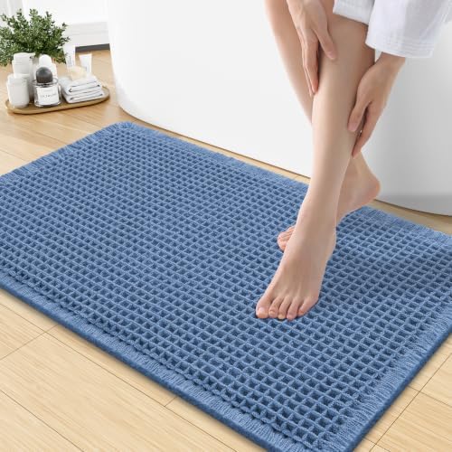 Smiry Waffle Bath Mat 30X18, Extra Soft Absorbent Bathroom Rugs by Smiry