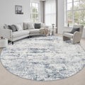 Round Area Rug Living Room: 8 ft Modern Washable Indoor Carpet by FXRHLP
