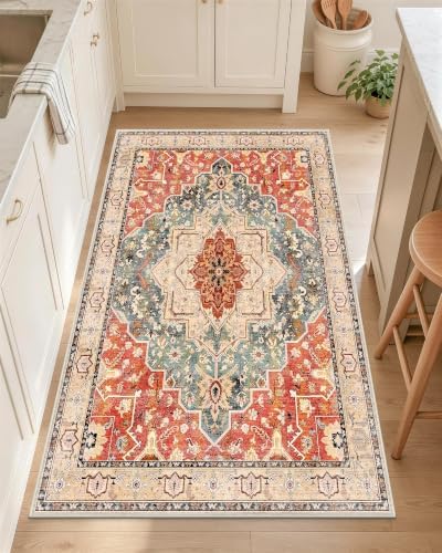 OLANLY 2x4 Washable Accent Rug Non Slip Carpet by OLANLY