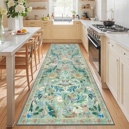 nesrt 2.6'x 8' Bird Runners for Hallway Kitchen Rug Non Slip, Long Washable - Image 2