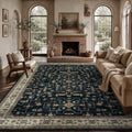 Rugflix Black Farmhouse Washable 6x9 Area Rugs by RugflixAreaRugs