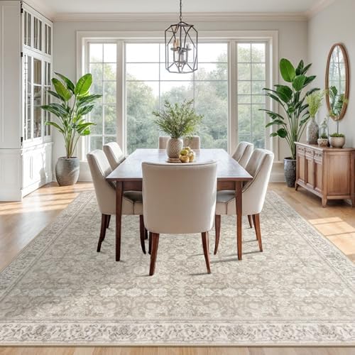 SIILOOM 9x12 Washable Area Rug, Non Slip Large Rug - Image 3