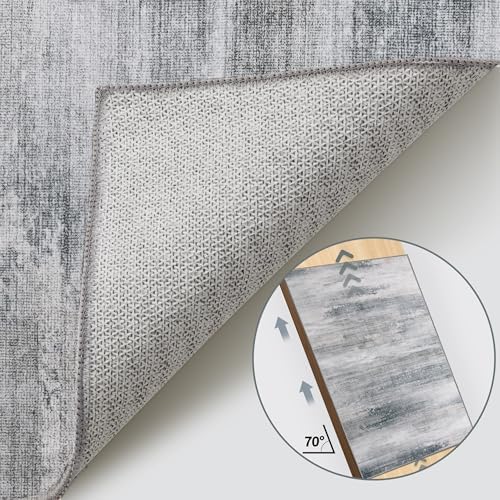 Tangsoo Abstract 2.6x10 Washable Runner Rug - Image 2