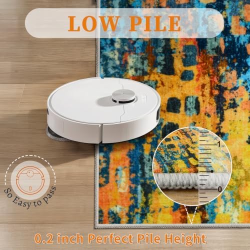 Colorful Abstract 6x9 Washable Are Rugs - Image 2