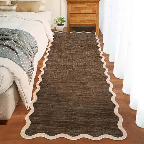 GarveeHome Scalloped Washable Runner Rugs 2x6 Modern Non Slip Kitchen Rugs by GarveeHome
