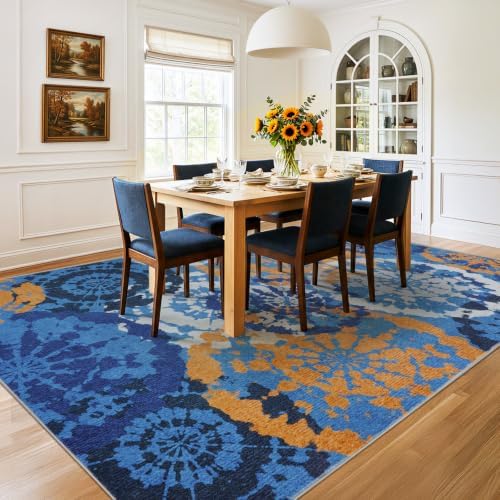 Large Boho Washable 9x12 Area Rug - Image 6