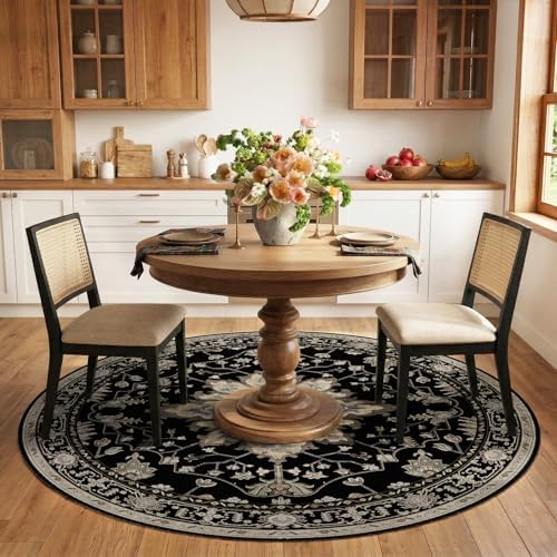 RELEANY Washable Area Rug, Round 6ft - Image 3