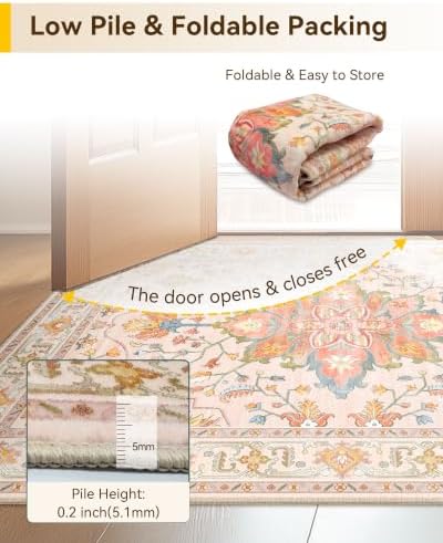 RELEANY Washable Area Rug, Runner 3'x6' - Image 5