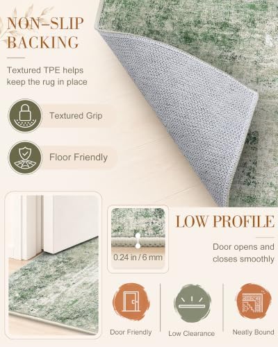 OLANLY 3x5 Washable Accent Rug, Soft Non Slip Carpet - Image 7