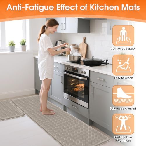 TranquilRelax 2-Piece Kitchen Mats, Cushioned Non-Slip Floor Mats - Image 4